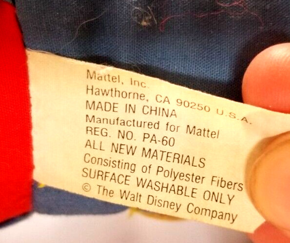 Mattel Mickey Mouse Learn How to Dress Doll Plush Toy Disney VTG 1980s Zip Tie
