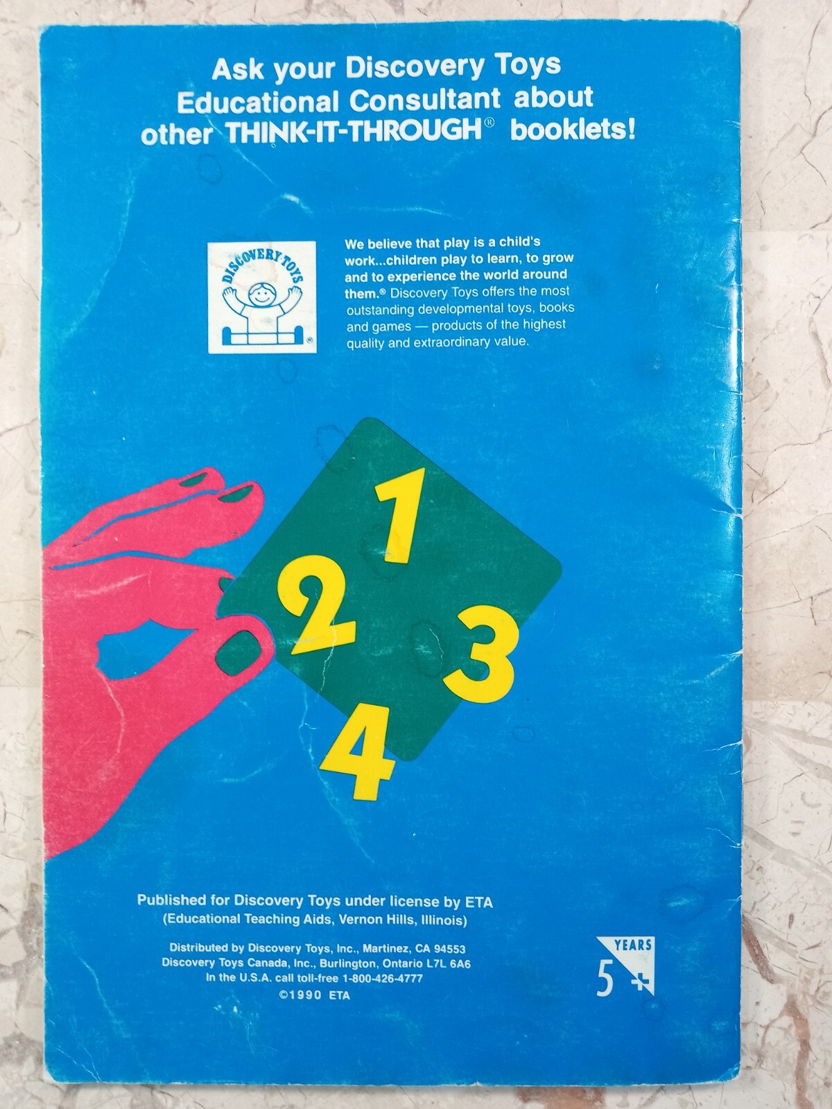 THINK-IT-THROUGH Math 1 Numbers Numeration 3060 Ages 5+ VTG 1990 Discovery Toys