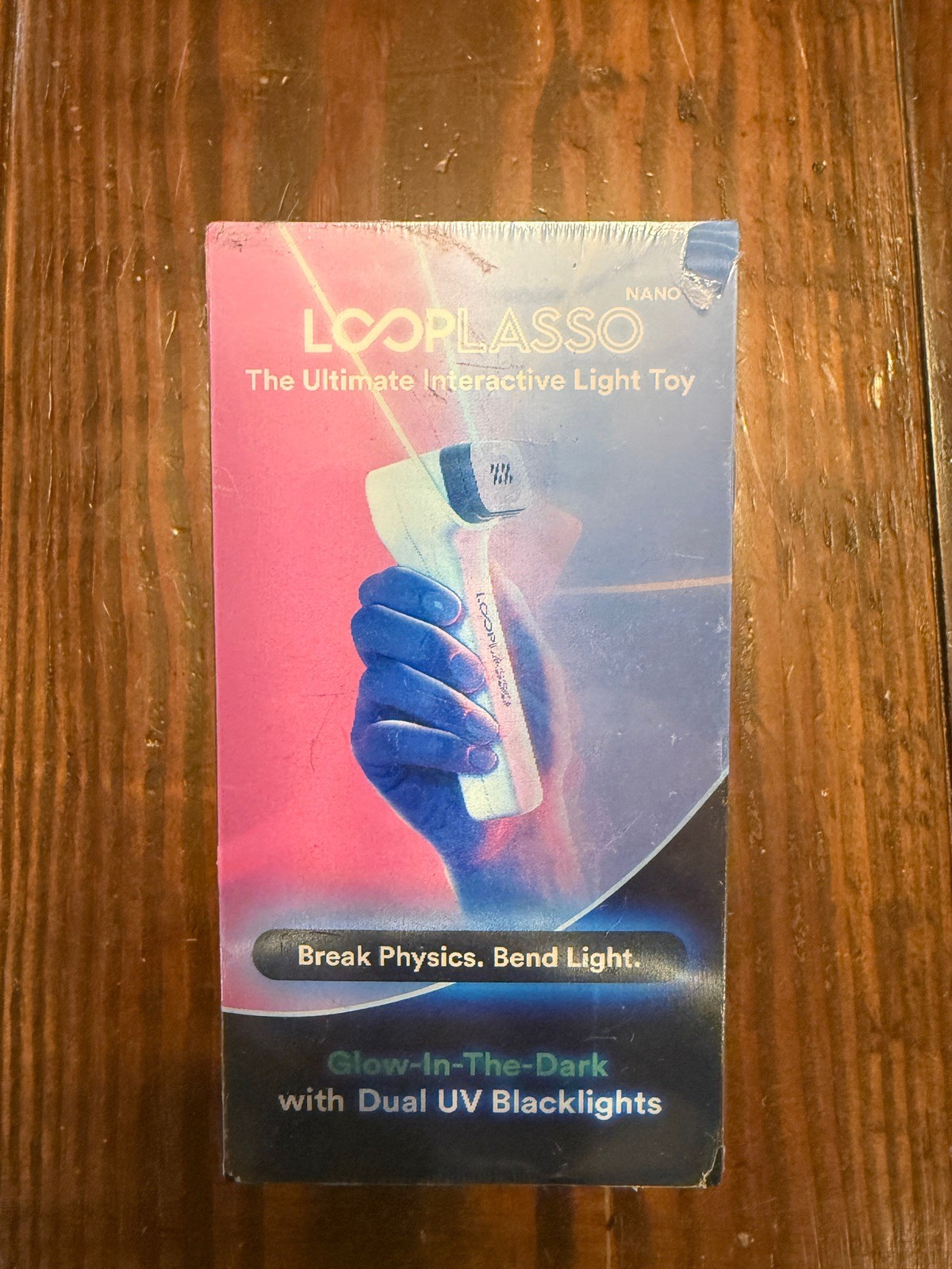 NEW LoopLasso Nano Interactive Light Toy glow in the dark w/ dual UV Blacklights
