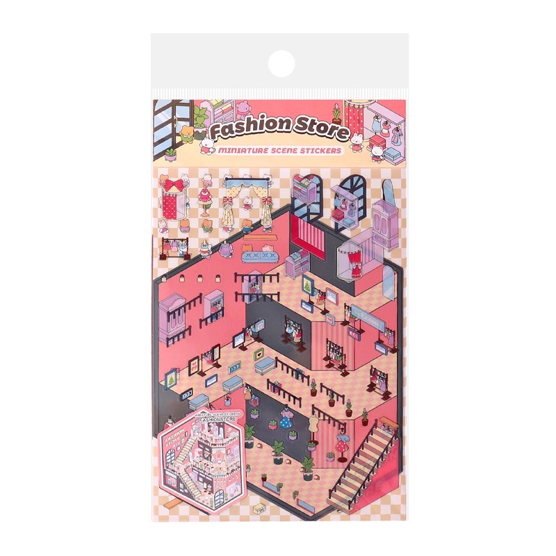 Miniature Scene Stickers Crafts Toy Kid’s Creation Stationery Decoration Gift