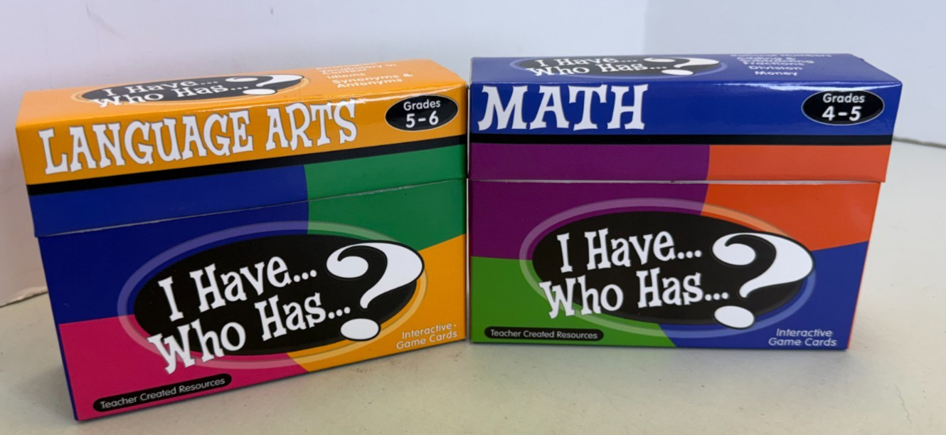 Teacher Created Resources I Have..Who Has? Language Arts Grades 5-6 Math 4-5 Set