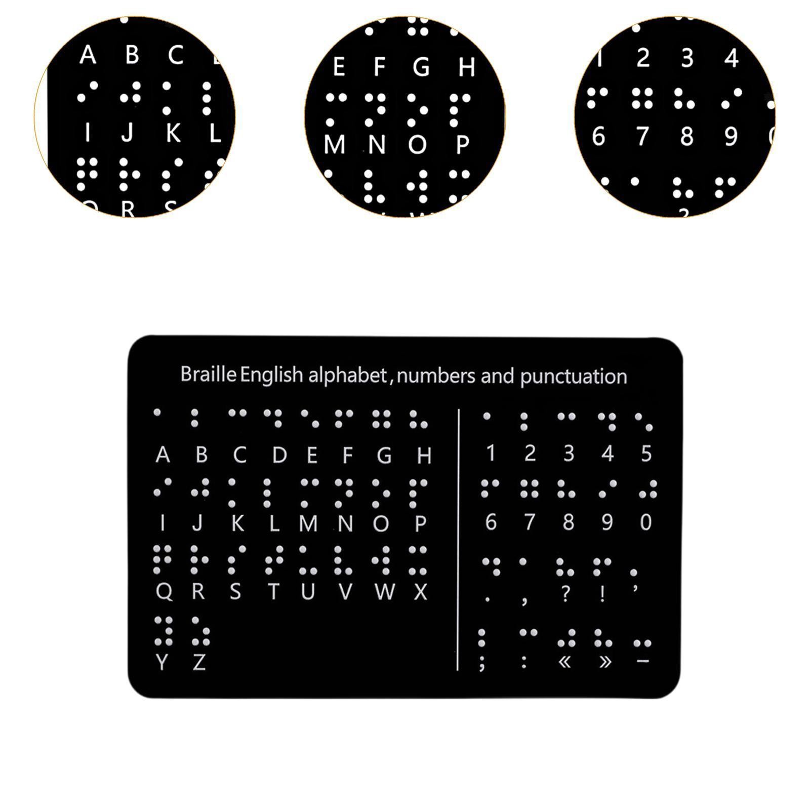 Braille Alphabet Board Braille Learning Braille Fingerboard Portable Tactile