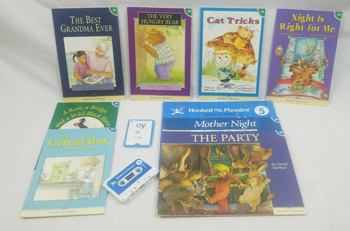 Hooked on Phonics Learn to Read Level 5 Homeschool Cassettes Books Flashcards