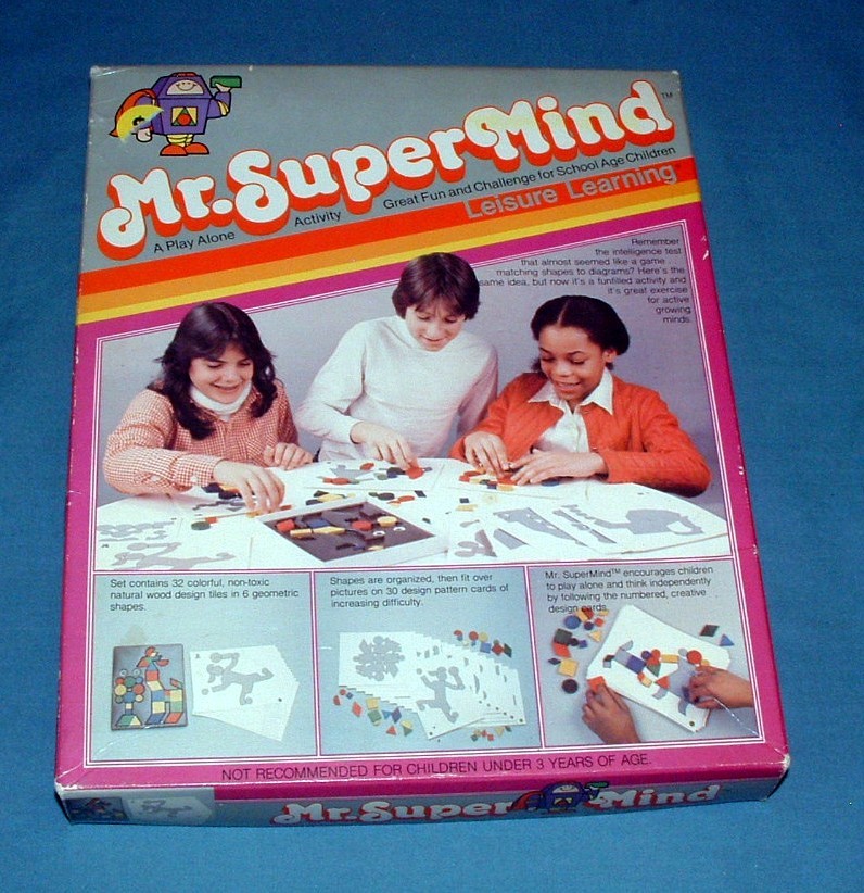 MR. SUPER MIND PLAY ALONE ACTIVITY SET – LEISURE LEARNING – 1981 – USED COND