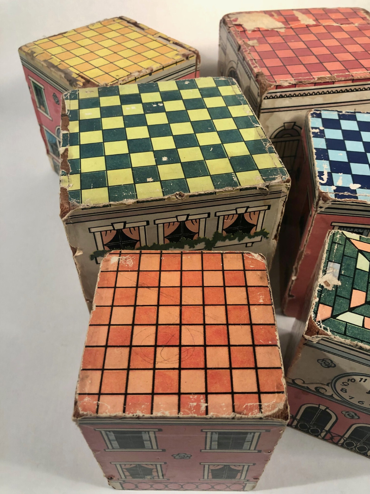 Vintage Antique set of 6 pcs. Wooden Nesting Blocks – 1949 Saml. Gabriel, NYC