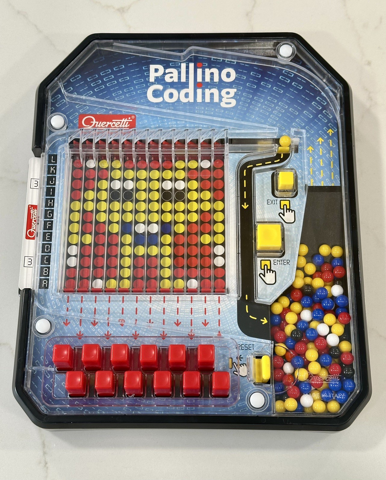 Quercetti Pallino Coding Game Educational Strategy Toy + Code Sheet. Used, Italy