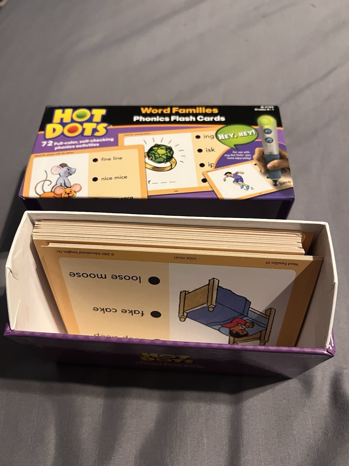 Hot Dots Word Families Phonics Flash Cards 72 Activities Homeschool Grades K-1