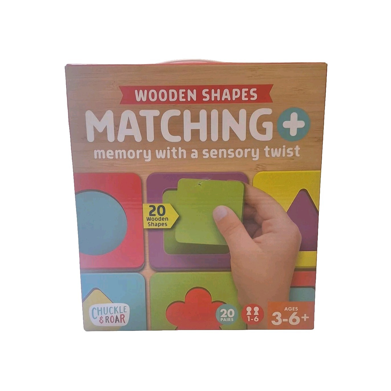 Wooden Shapes MATCHING + Memory With A Sensory Twist By CHUCKLE & ROAR