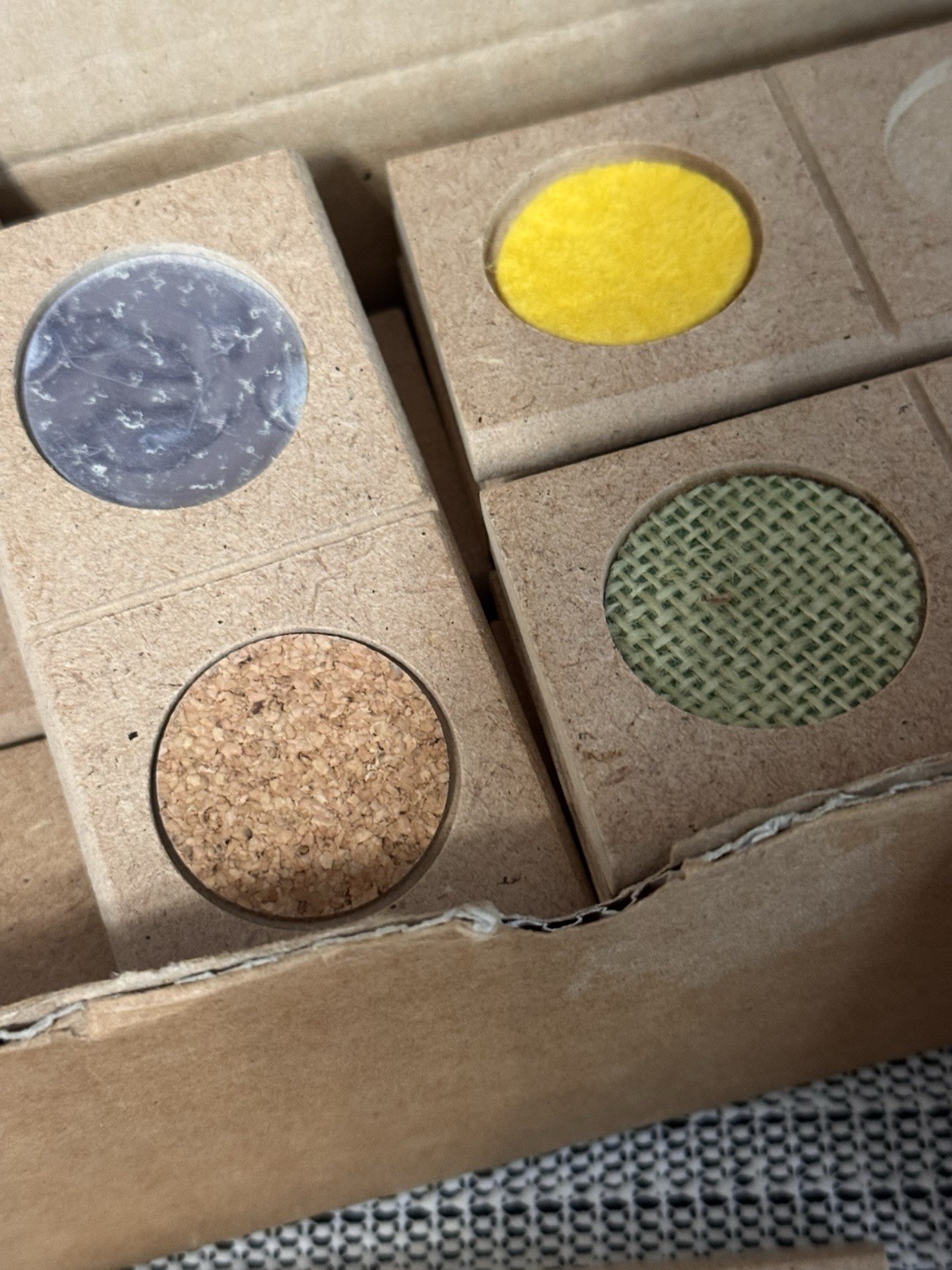 Tactile Wooden Sensory Matching Color Texture Quality Educational Dominoes