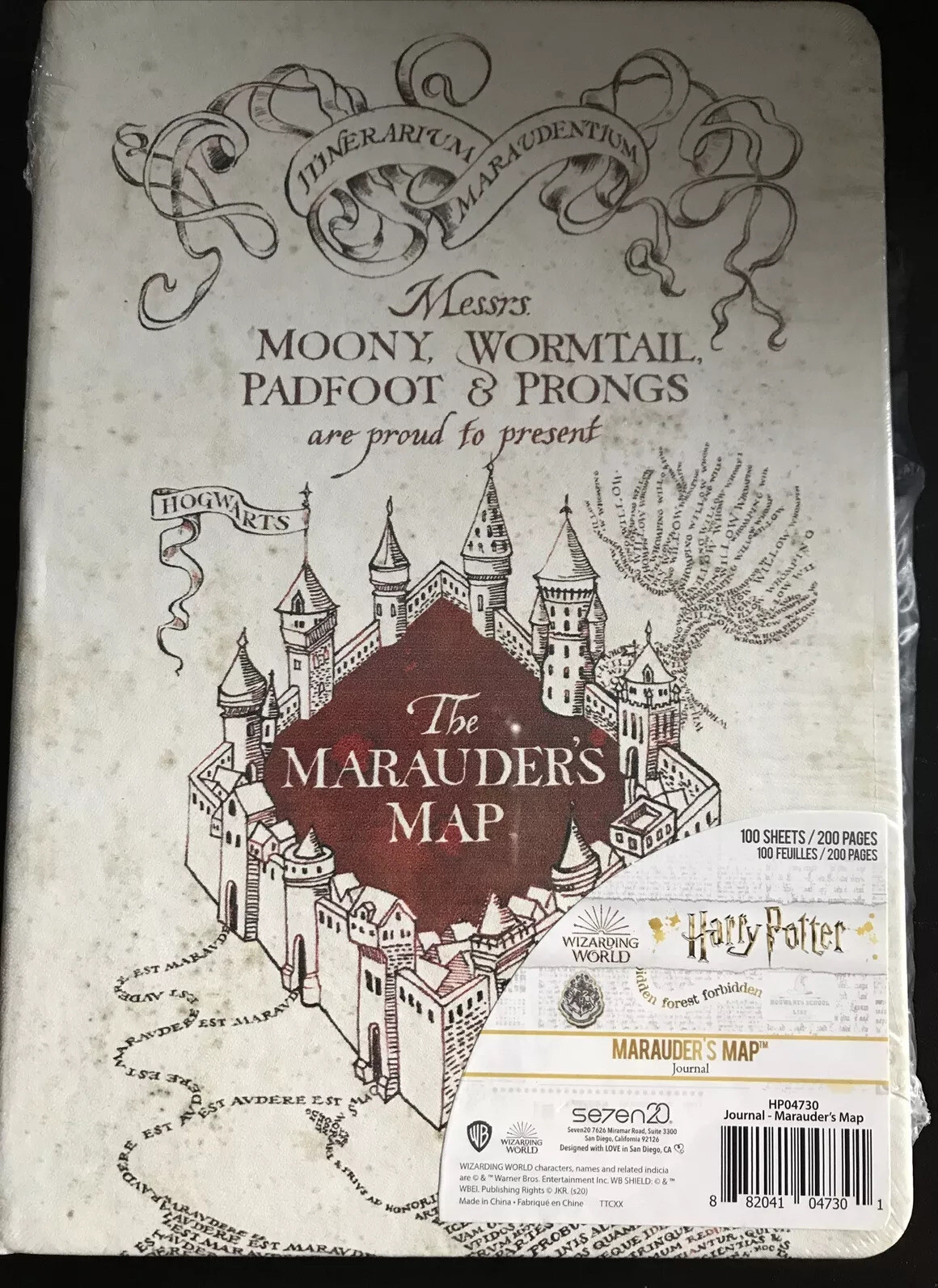 Harry Potter Journal With Magic Wand Pen Marauder’s Map