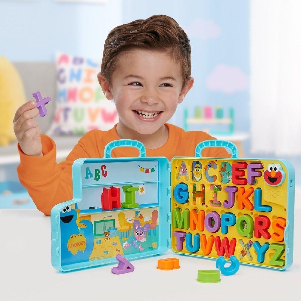 Sesame Street Elmo’s Learning Letters Bus Activity Board, Preschool Learning and