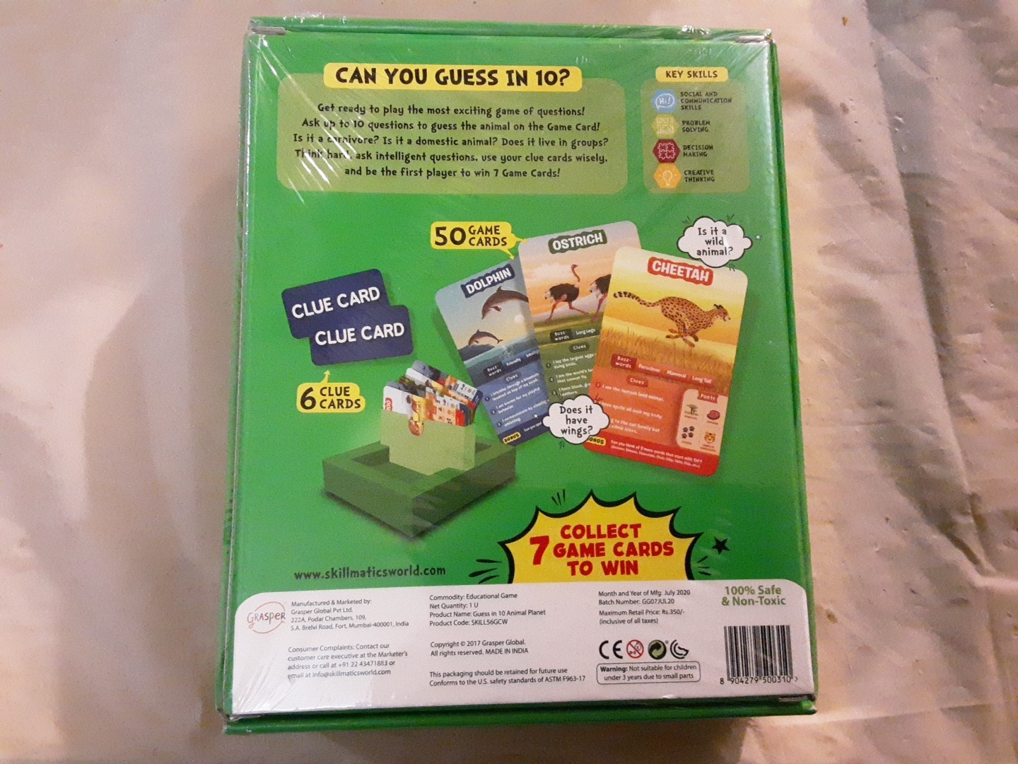 Skillmatics Guess In 10 Animal Planet Family Card Game Ages 6 To 99