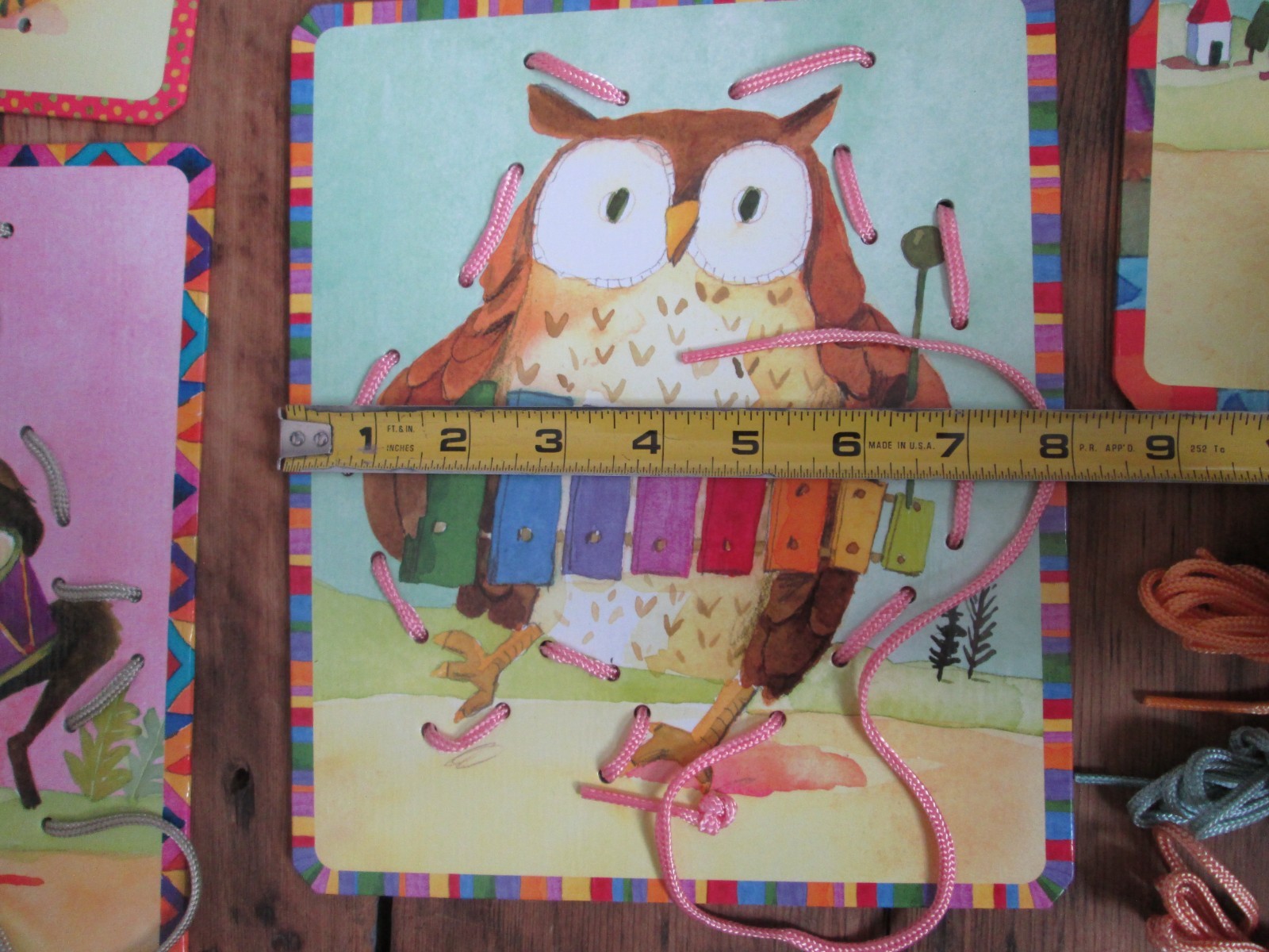 Eeboo Musical Friends Lacing 5 Sewing Cards and Laces Best Toy Award 2006