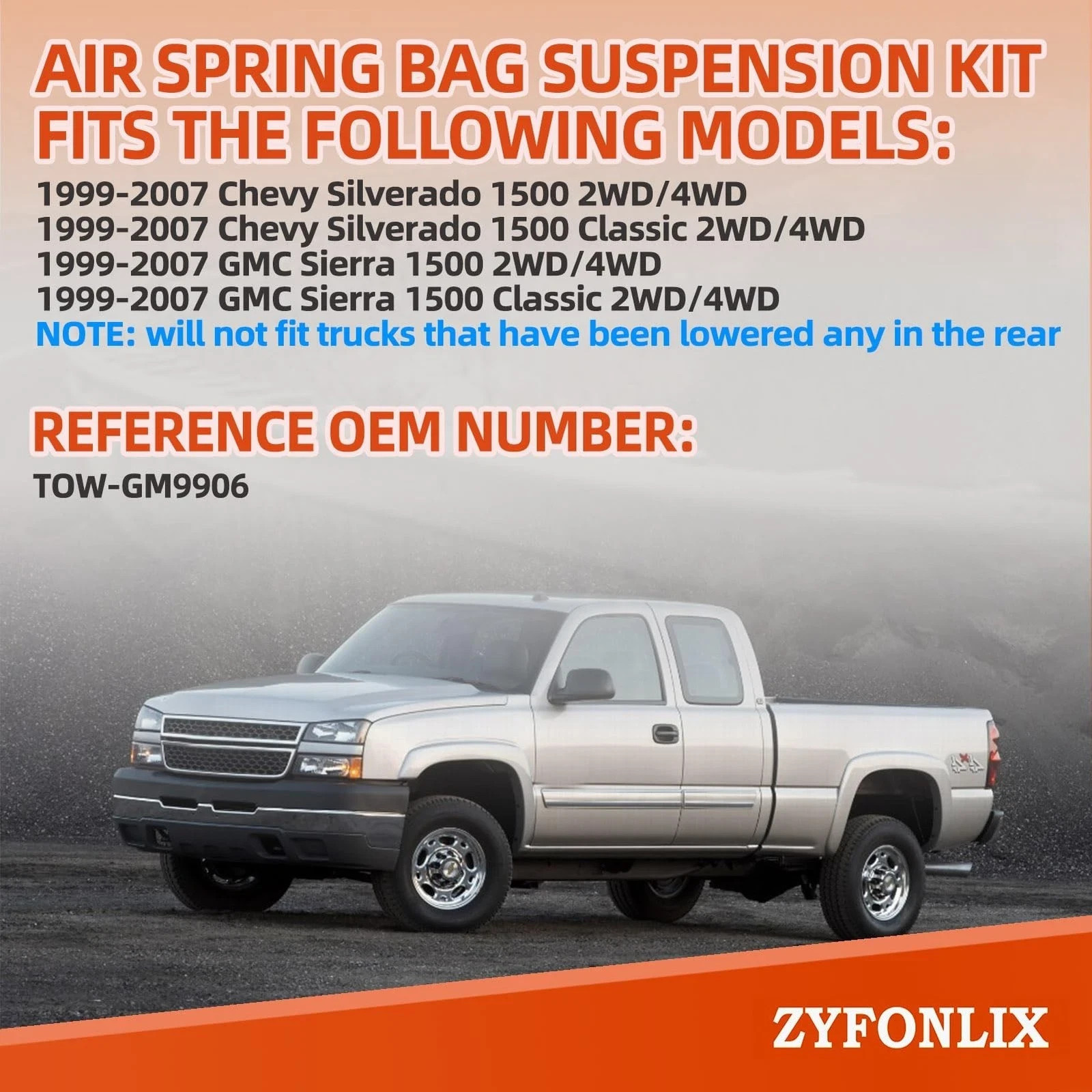 Air Spring Bag Suspension Kit Compatible with 1999-2007 Chevy Silverado/GMC S…