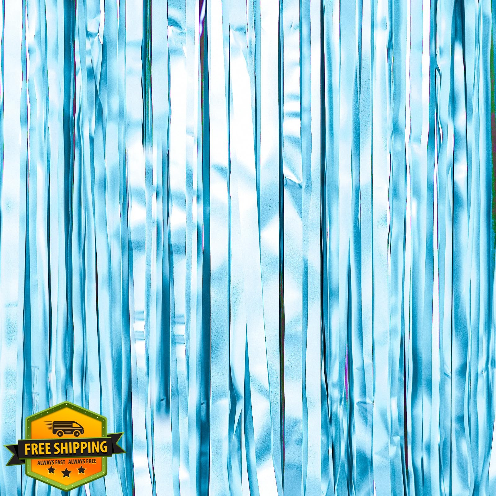 PartyWoo Light Blue Streamers 3pcs