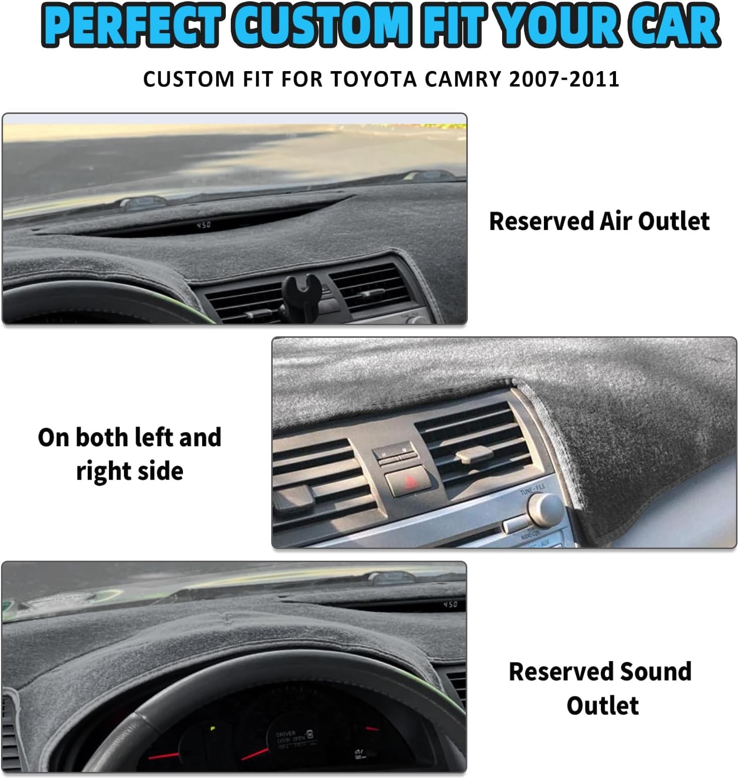 POSAID for Toyota Camry Dash Cover 2011 2010 2009 2008 2007 Dashboard Cover M…