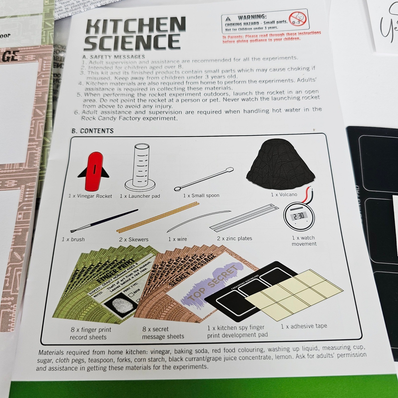 KidzLabs Kitchen Science Kit New Not Used Learning School Kids – 1397