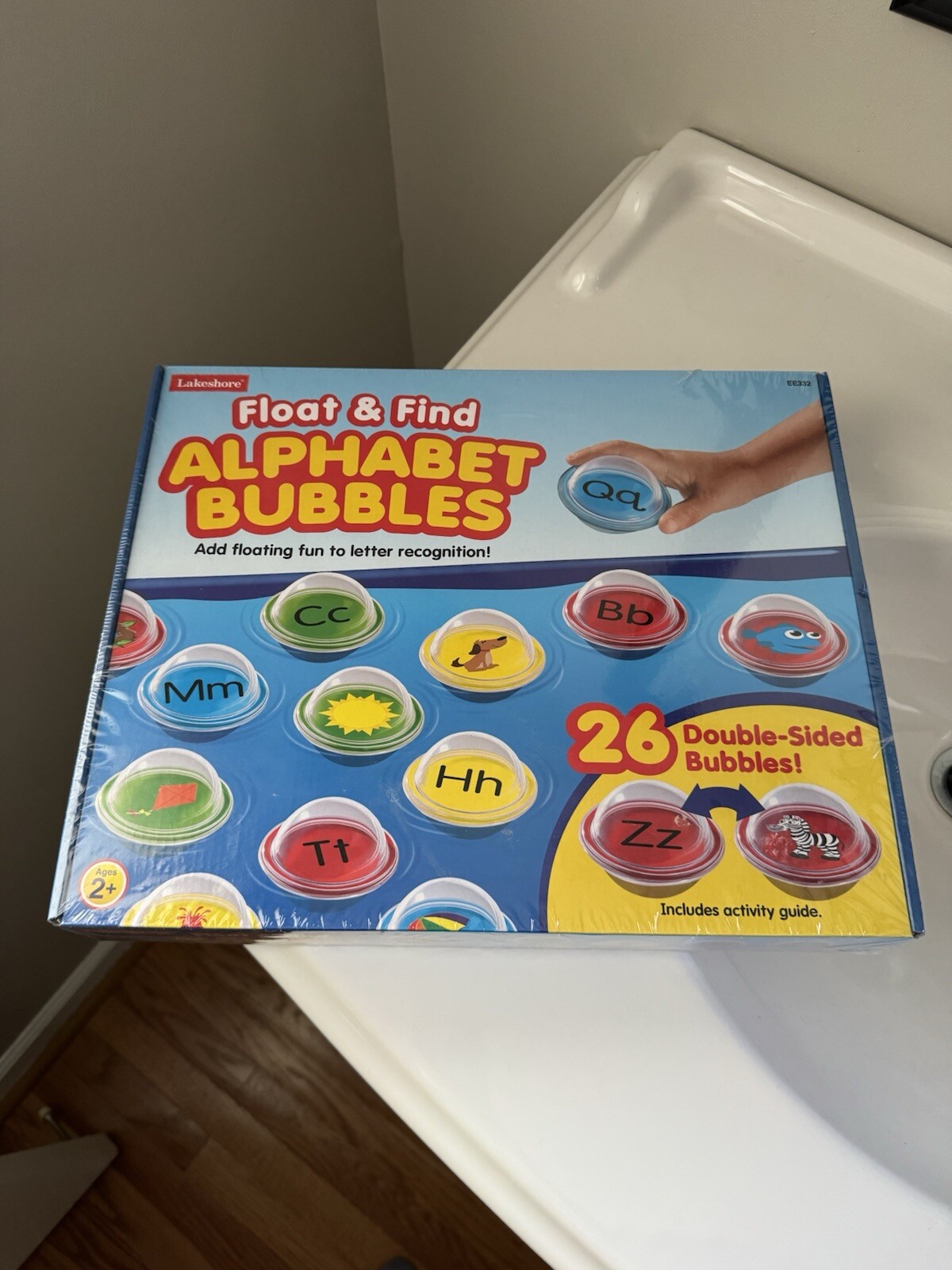 New Sealed Float & Find Alphabet Bubbles Lakeshore Educational