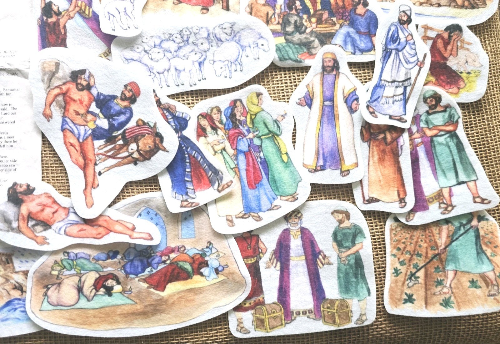 Scripture Stories Story Time 25pc Felts The Parables Of Jesus Complete Set