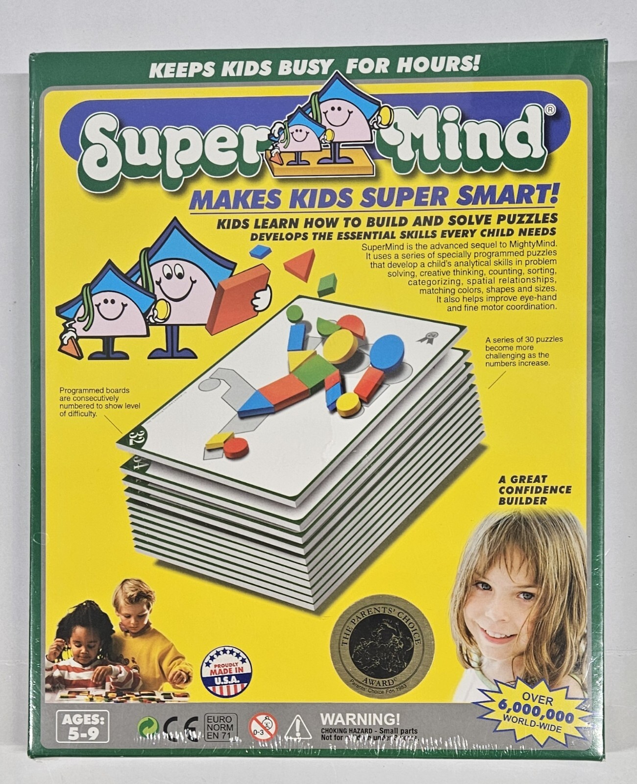 NEW! Super Mind Tangram Set Shapes Educational Toy Teacher Choice Award
