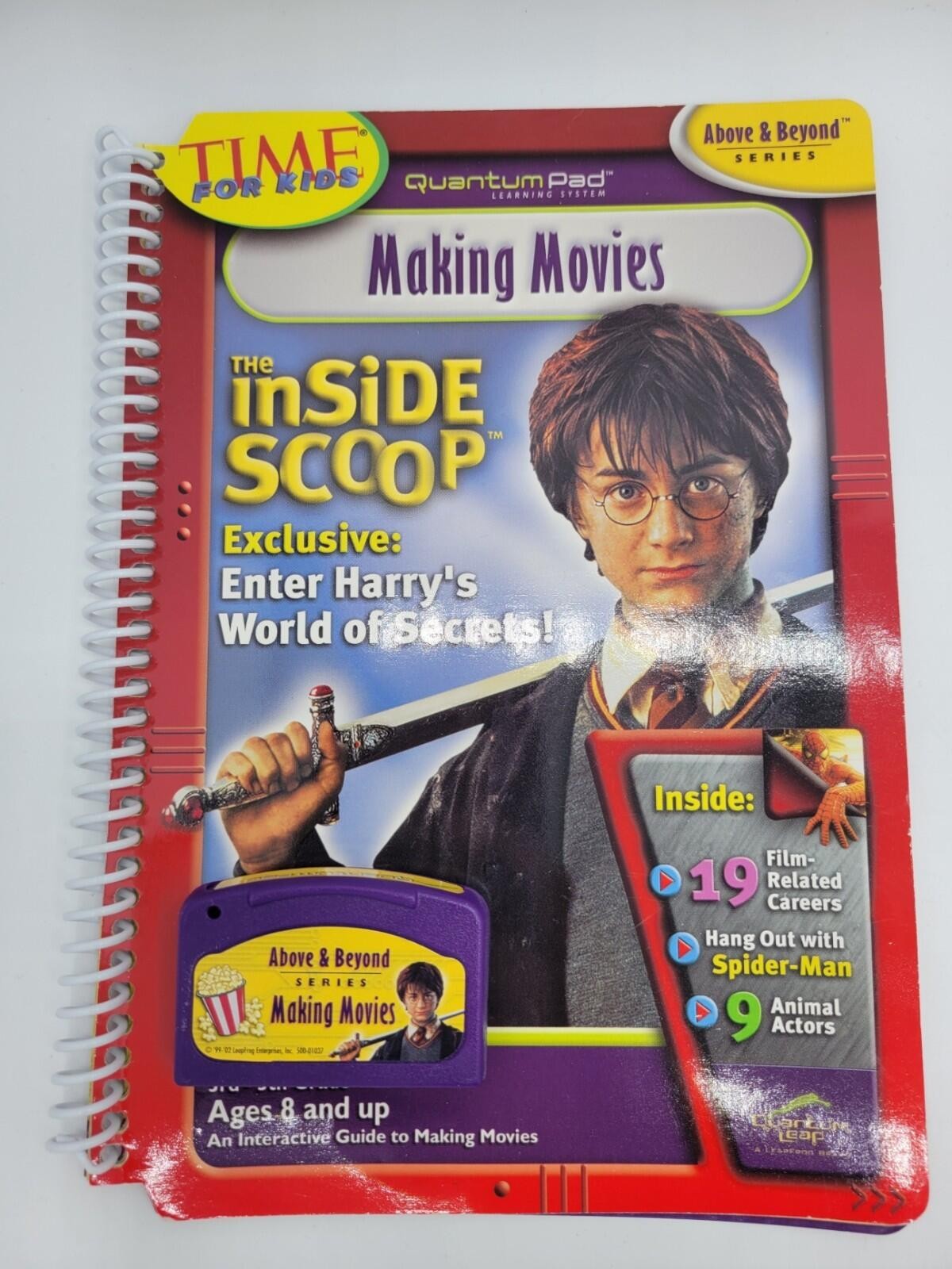 LeapFrog Quantum Pad Books Lot Geography Grammar Time Kids Harry Potter 3pc