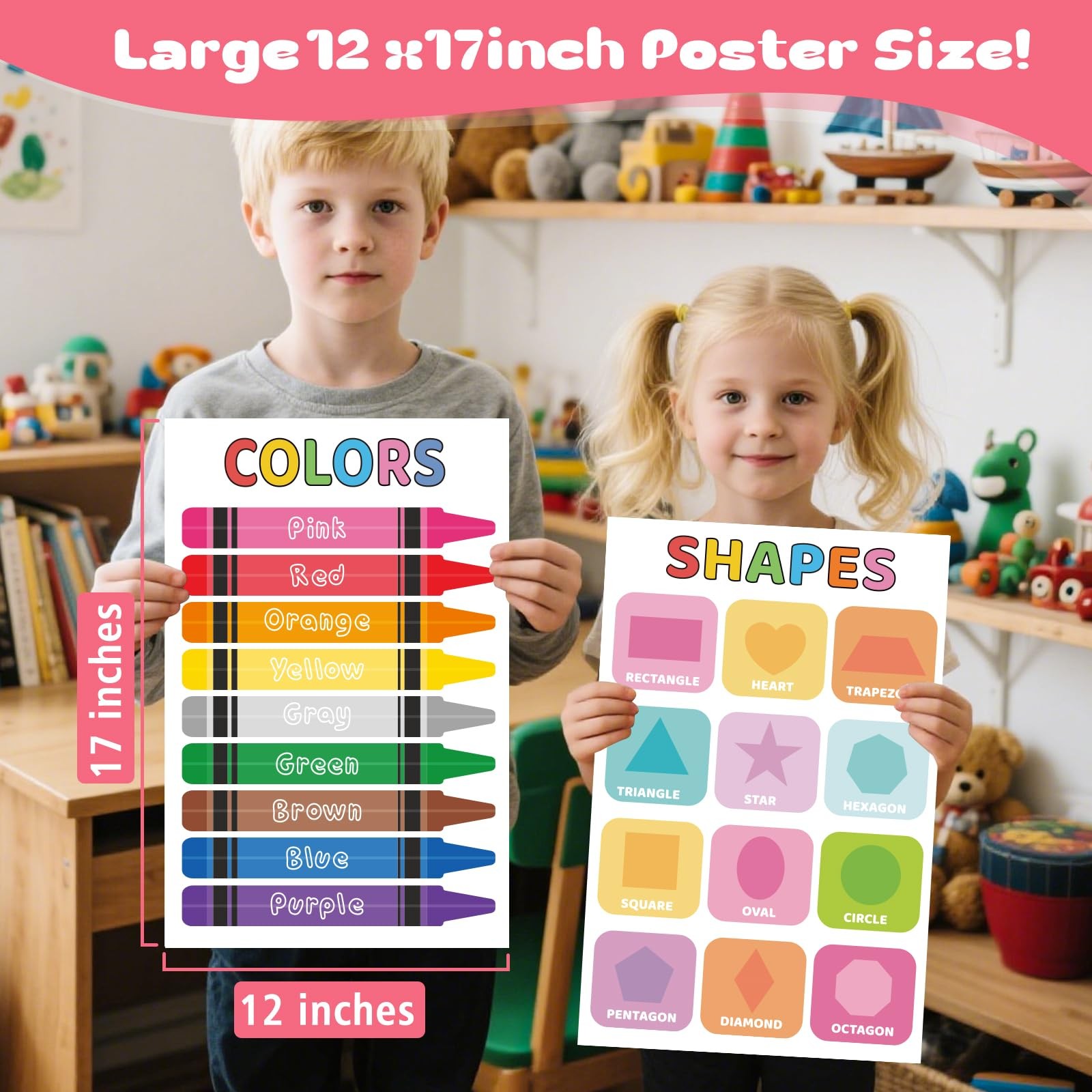 16 Learning Posters for Toddlers 1-3, Classroom Educational Posters | Kindergart