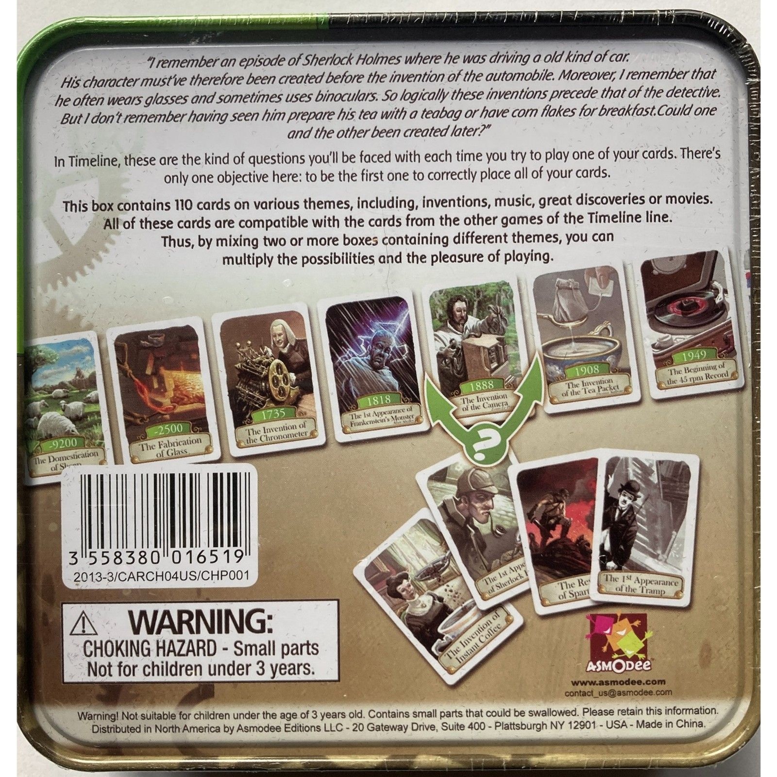 Asmodee Timeline Diversity Card Game Brand New Factory Sealed Free Shipping
