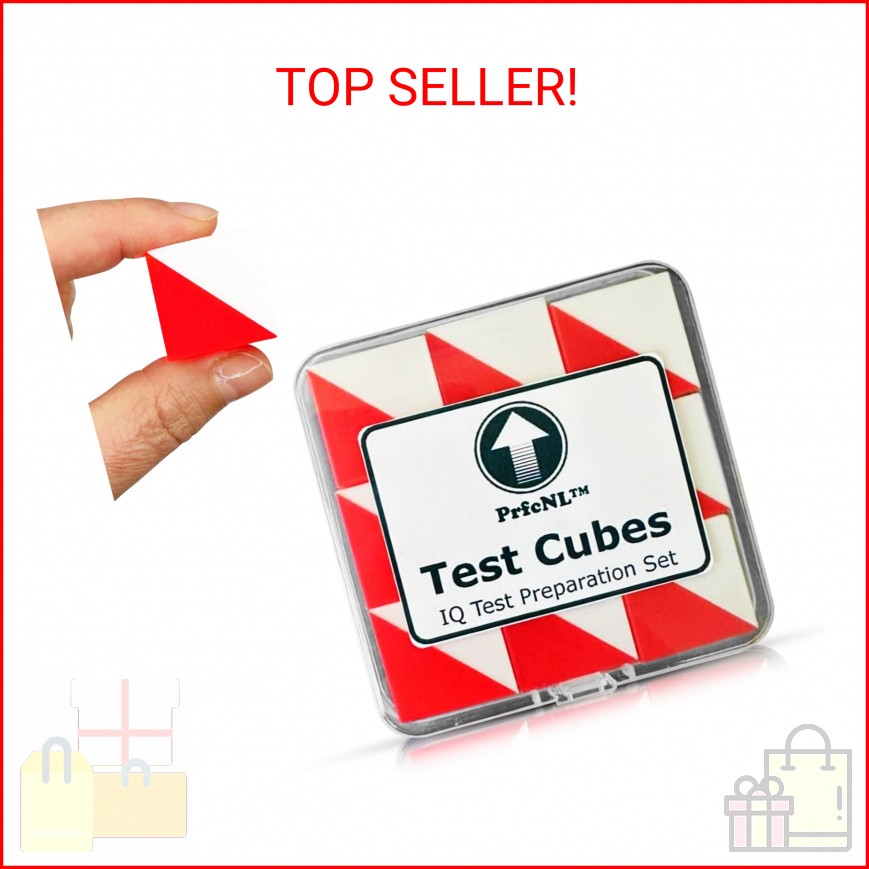 PrfcNL IQ Test Cubes (Red and White) – 9 Kohs Cubes, Practice for Block Design T