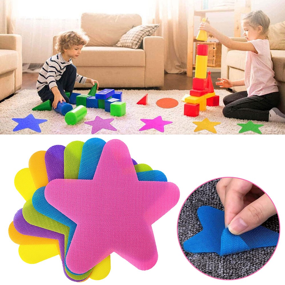 Carpet Spot Markers Kinder Stars Easy Teach Tool Game Sit Dot Portable OY