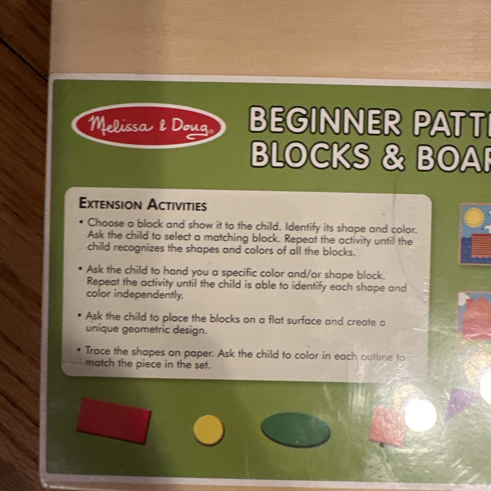 NEW MELISSA & DOUG BEGINNER PATTERN BLOCKS AND BOARDS NIP SEALED!