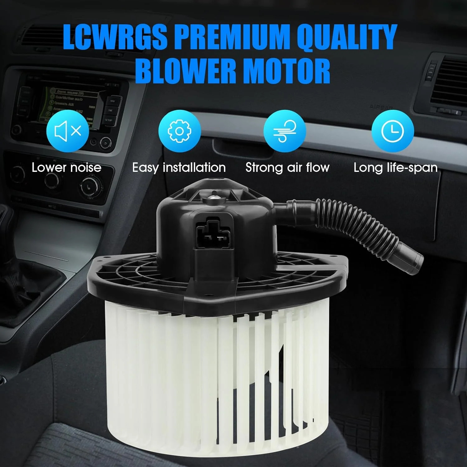 Front AC Heater Blower Motor with Fan Fits for Mitsubishi Lancer Outlander 2008