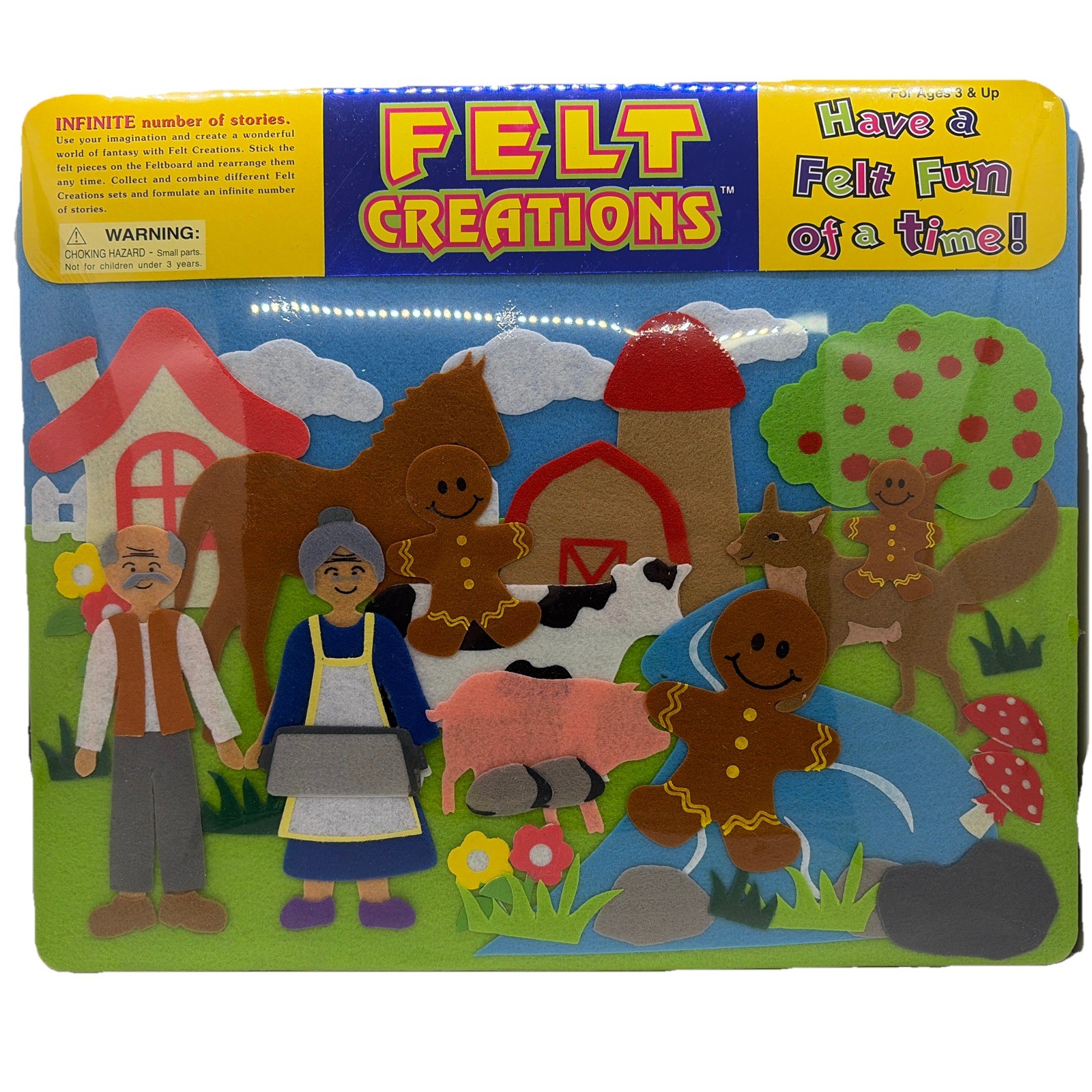 Felt Creations Gingerbread Man Story Board Hard to Find NEW/Unopened