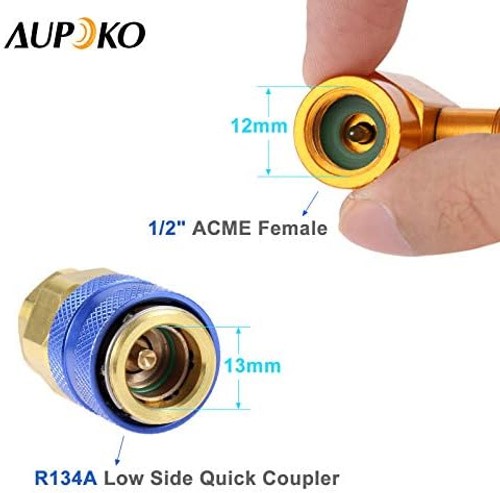 Aupoko R134A Recharge Hose Kit with Gauge, 59” AC Refrigerant Recharging Hos…