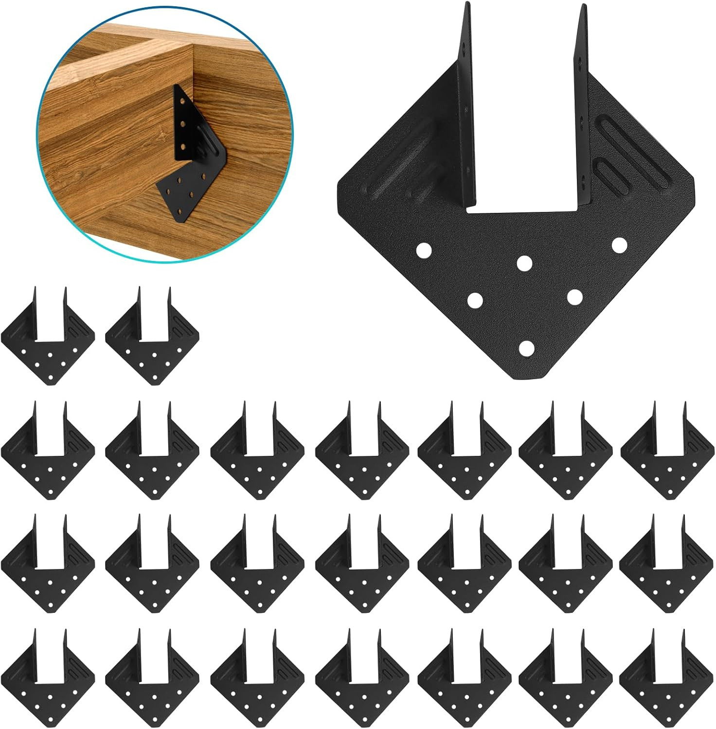 24 Pack Hurricane Ties 18 Gauge Rafter Straps Roof Truss Joist Hangers – US