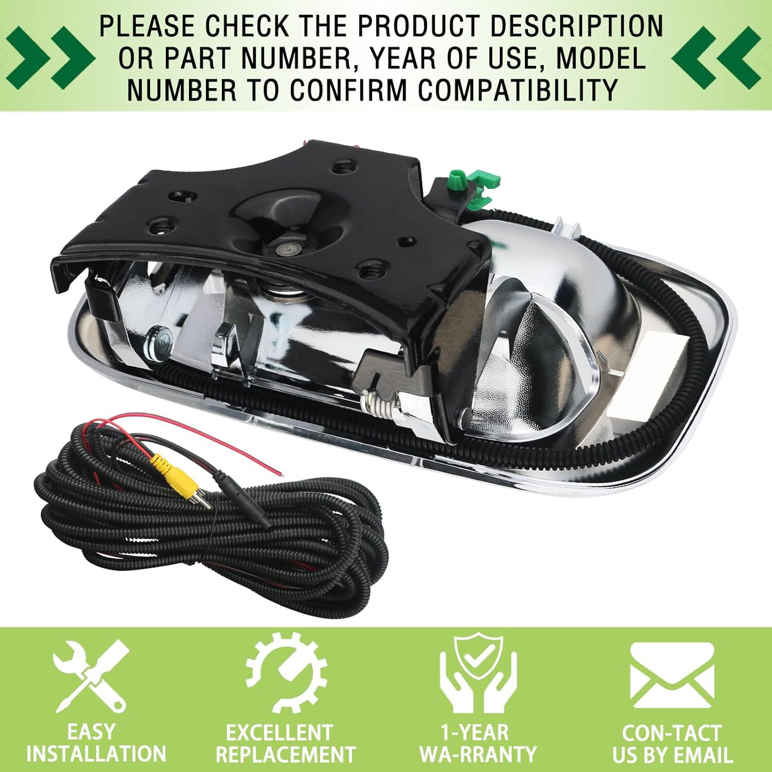 Backup Camera Tailgate Handle Rear View Camera Liftgate Latch Handle Chrome