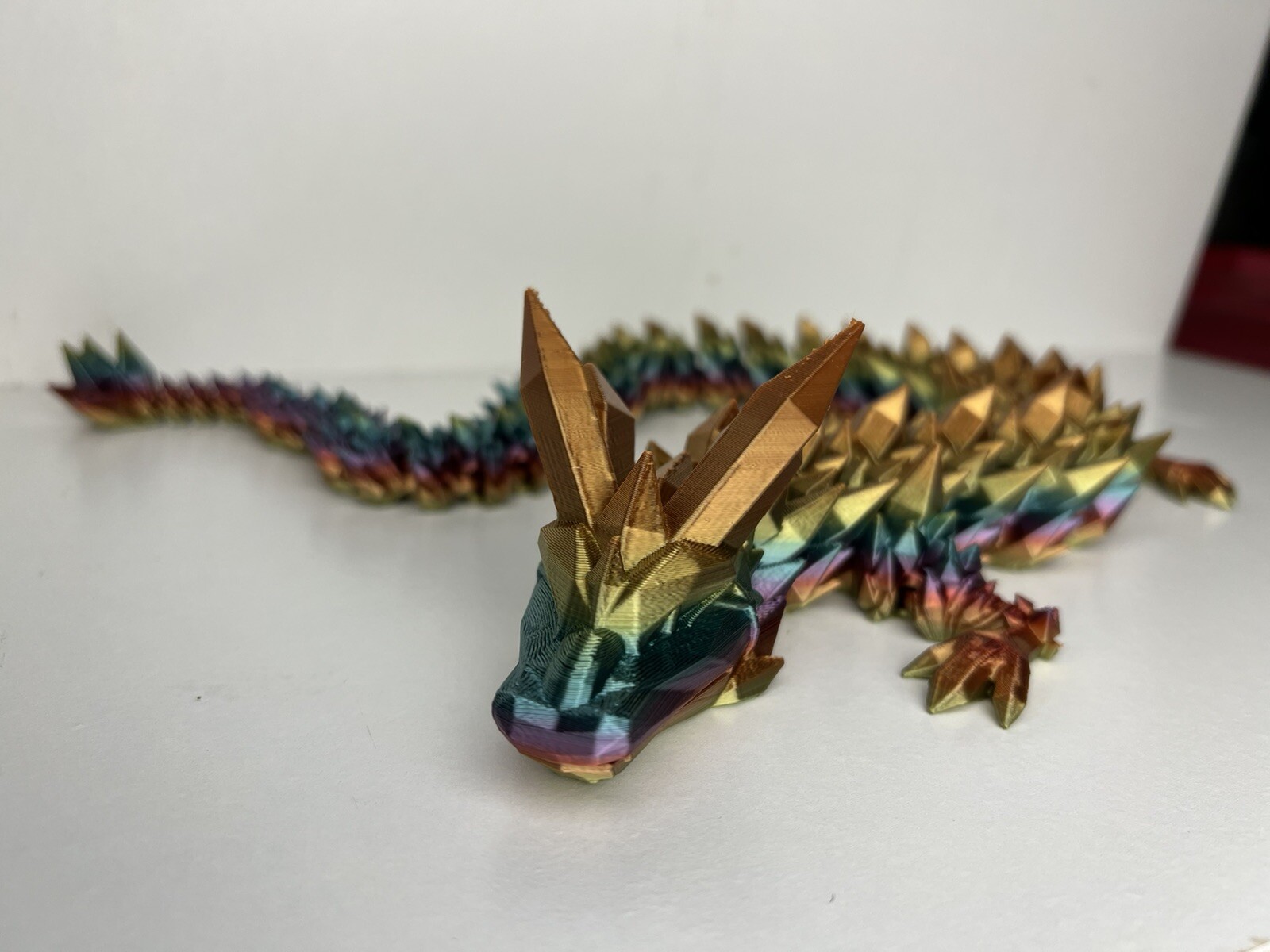 Crystal Dragon 3D Printed 24” Flexi Articulated Fidget Toy