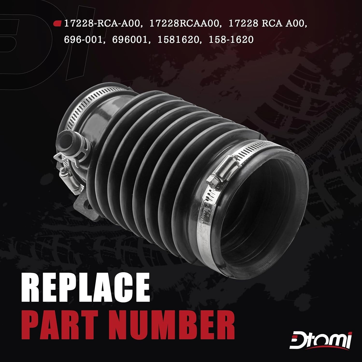Engine Air Intake Hose w/Clamps Compatible With Honda Acura Vehicle Accord V6 3.
