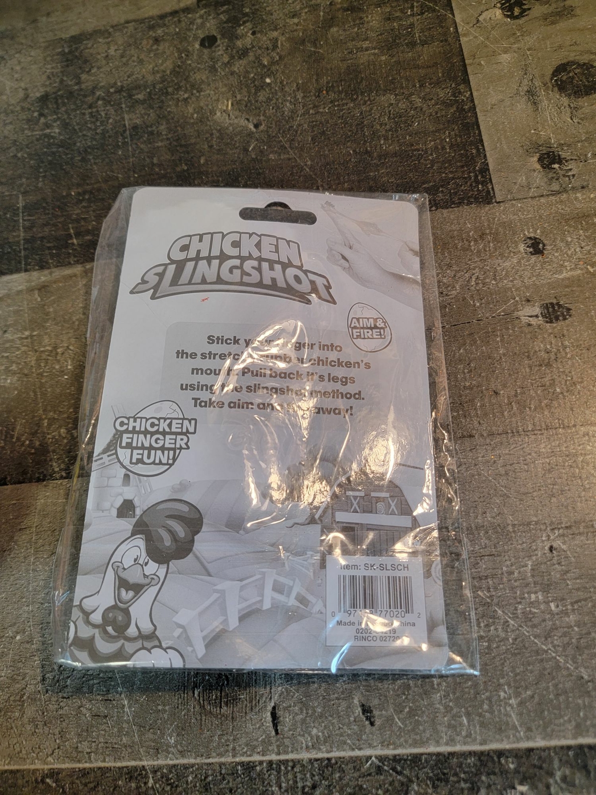 Toy Network chicken finger slingshot figure
