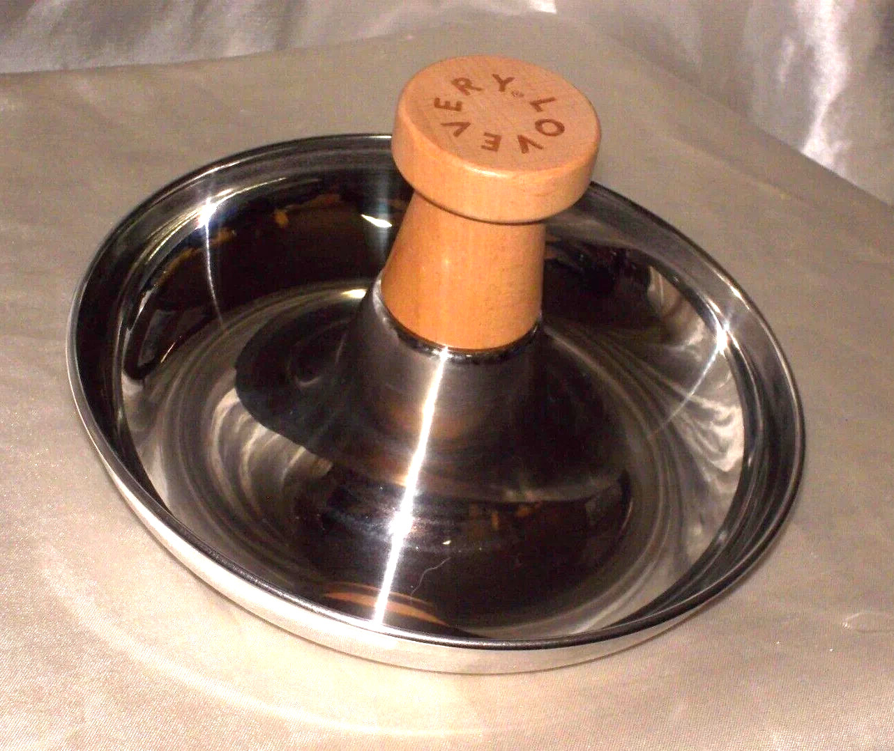 Lovevery Tip & Turn Stainless Steel +Wood Game Toy Eye Coordination Spinning Top