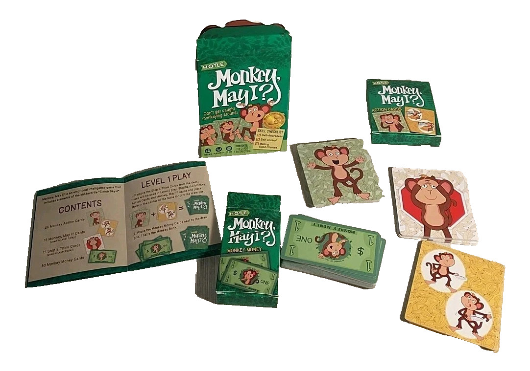 Hoyle Monkey May I? Bicycle Educational Skill Building Playing Card Game