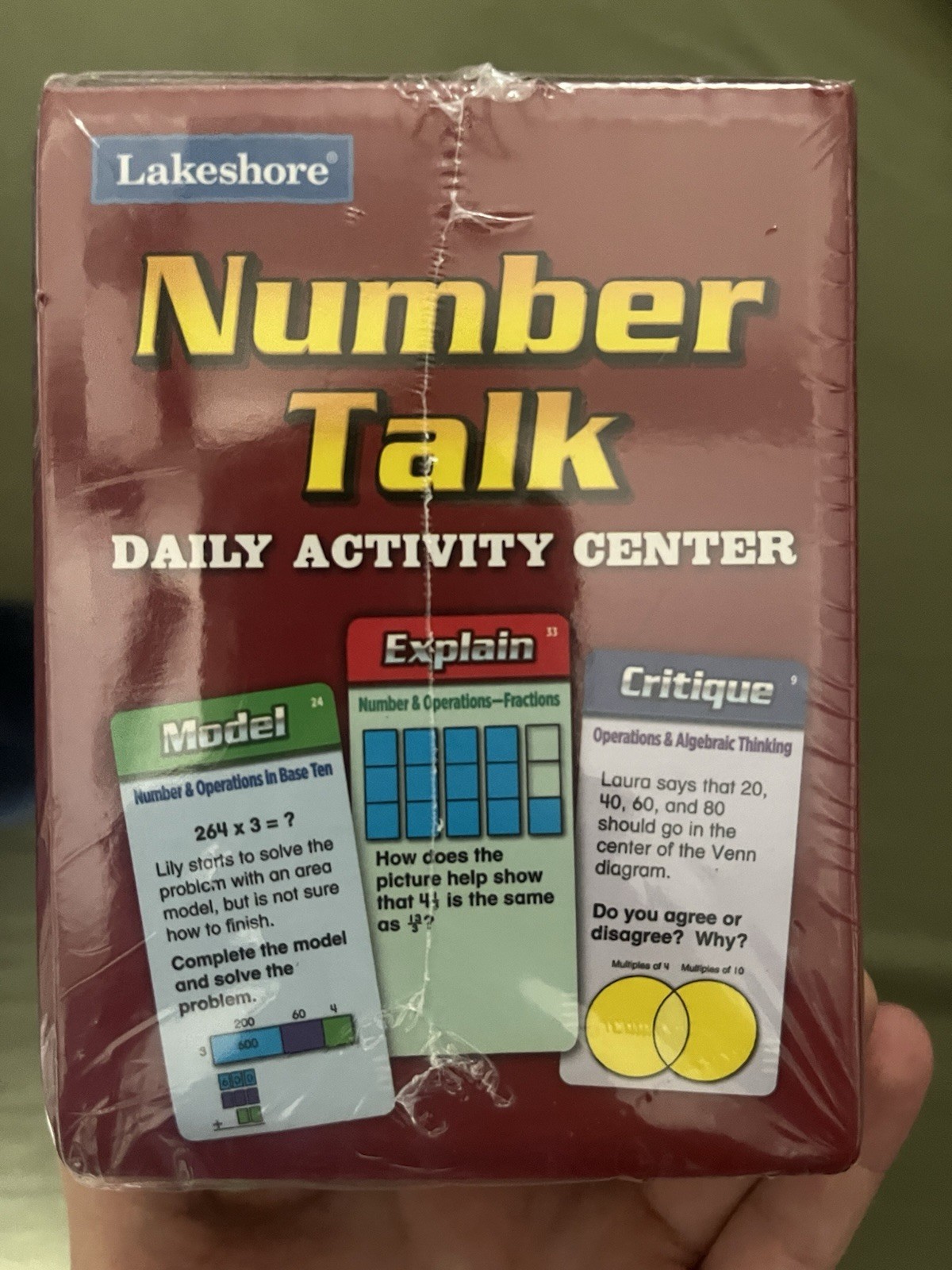 Lakeshore Number Talk: Daily Activity Center 120 Cards Grade 4 Sealed