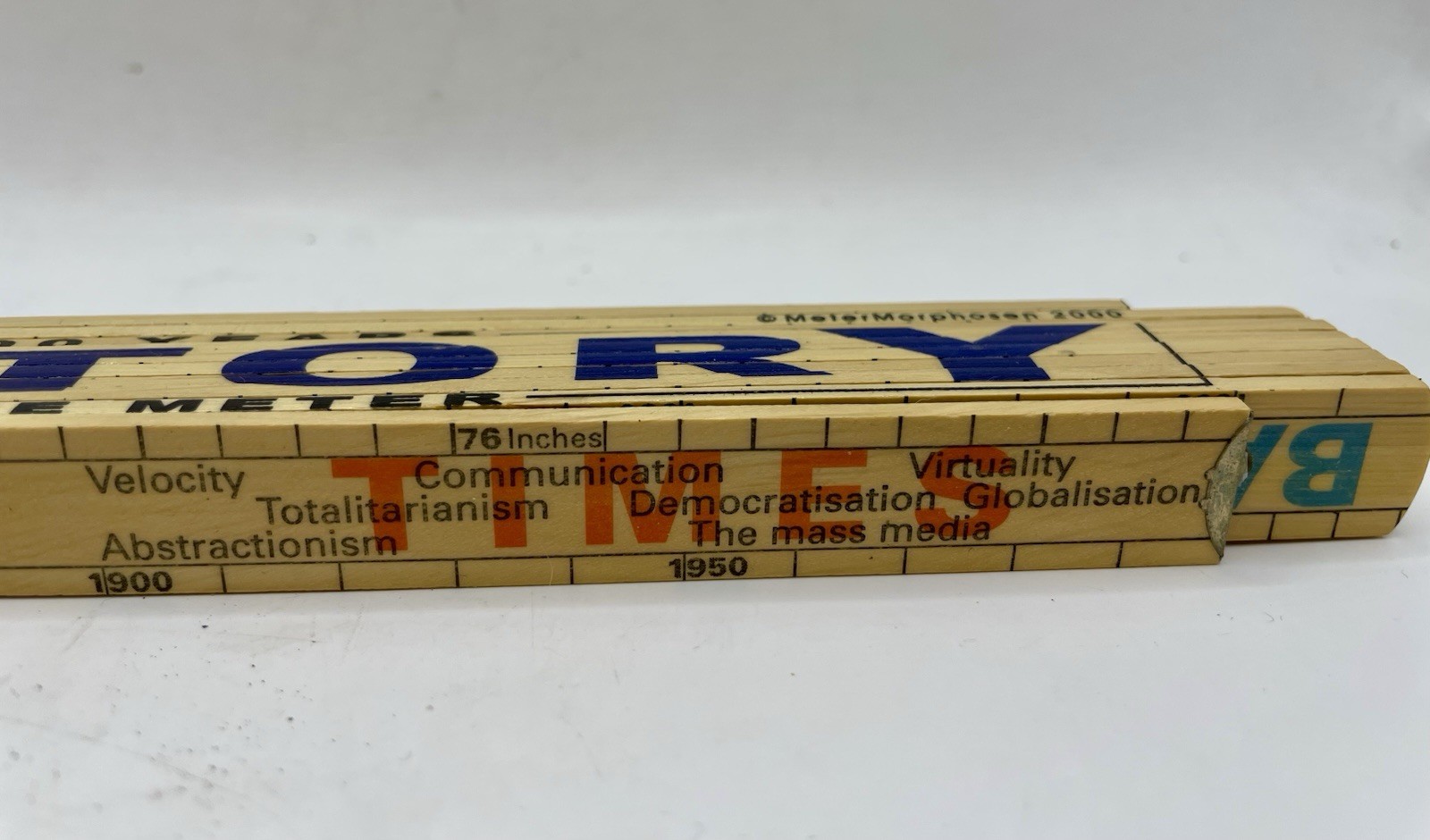 2000 Years by the Meter History Folding Ruler MeterMorphosen Teaching Tool Wood
