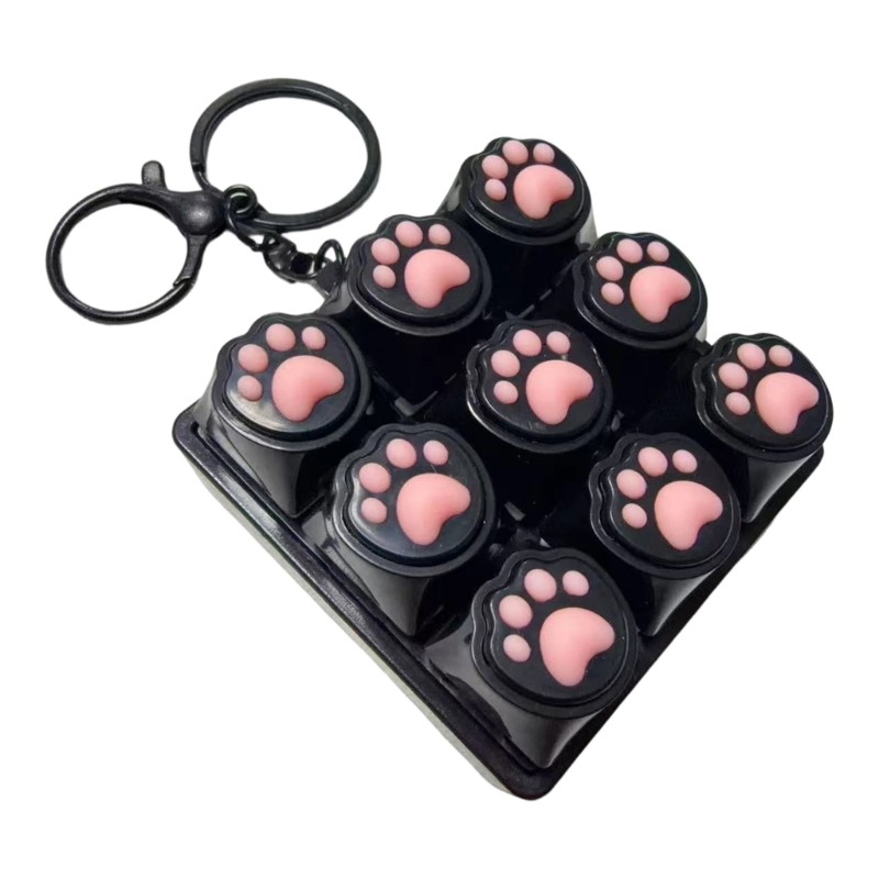 Silicone Cats Paws Button Presser Desk Toy For Relaxation And Finger Exercise