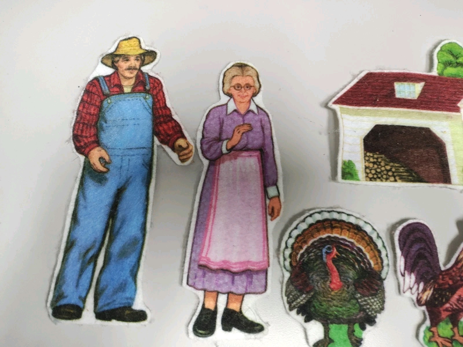 Felt Story Board Characters – Children – House – Chickens & Rooster – Mom & Dad