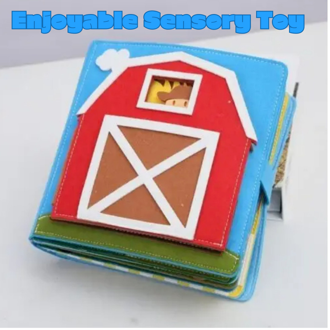 Busy Board Farm Animal Storytelling Activity Quiet Book Montessori Sensory Toy