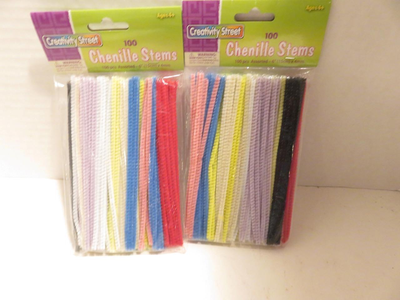 CREATIVITY STREET- 100 CHENILLE STEMS – 2 PACKAGES- FREE SHIPPING – SH
