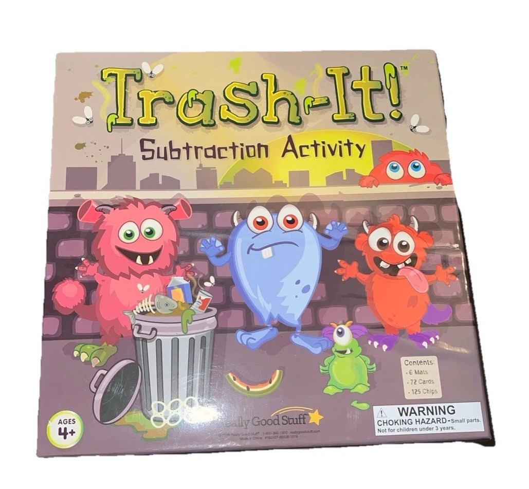 Trash-It Subtraction Activity – 1 Game Really Good Stuff- Used Twice.