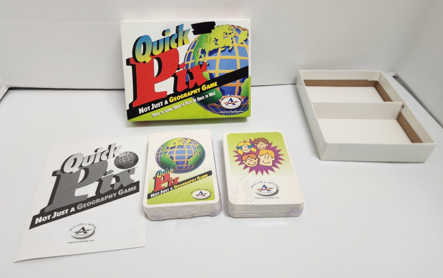 2003 Quick Pix Geography Card Game Homeschool Travel Learning Aristoplay Unused