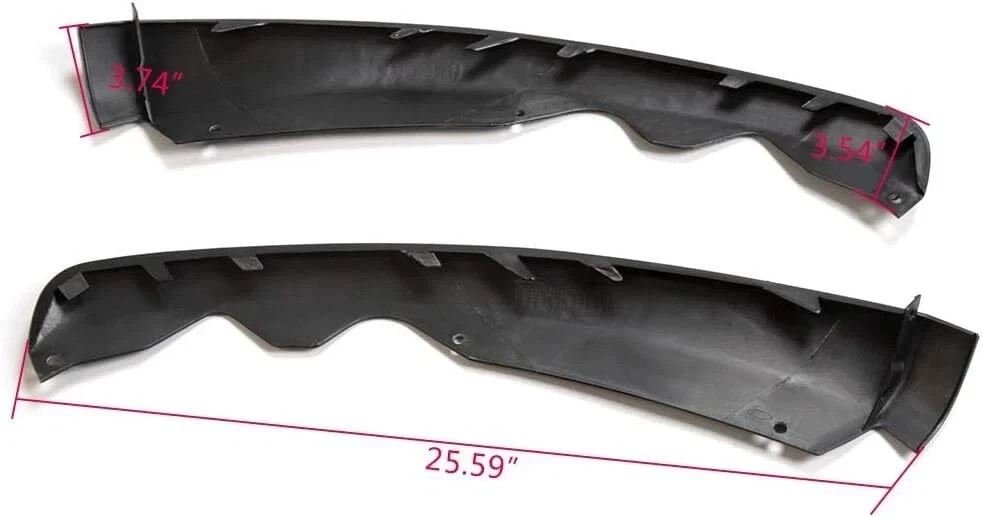 PIT66 Air Dam Deflector, Compatible with 13-16 Ford Fusion 4 Door Front Bumper