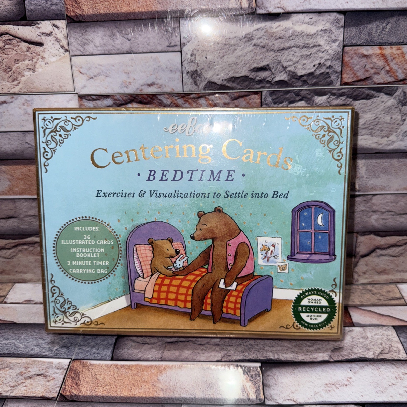 EeBoo Bedtime Centering Cards Exercises & Visualizations 36 Cards Bag Timer